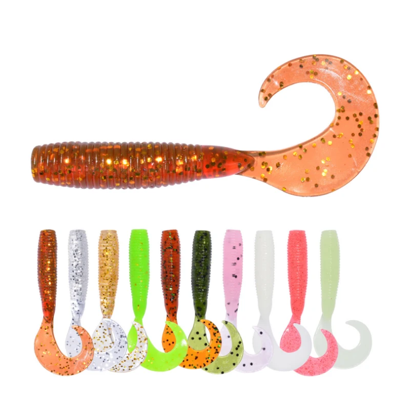 

10pcs/lot 5.5cm 1.6g Wobbler Jigging Fishing Lure Soft Worm Shrimp Jerkbait Fish Ocean Rock Capuchin Maggots