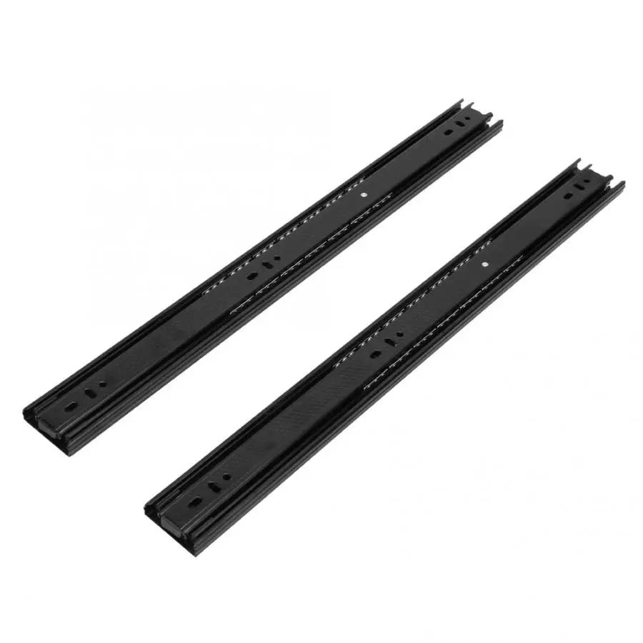 

Silent Drawer Slide Rail 3-Section Ball Bearing Drawer Slides Glides Runners Damping Buffer Soft Close 45*4.5cm Mechanism