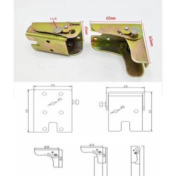 

2Pcs/Lot Folding Hinge Furniture Bar Table RV Leg Hinge Feet Lock Locking
