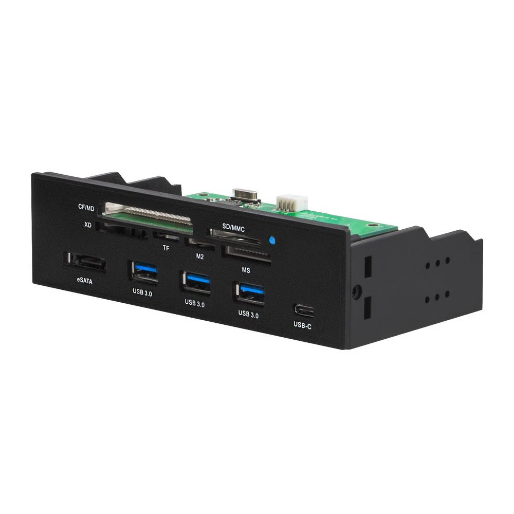 STW 5.25 inch PC Computer Front panel All-in-1 Multifunction card reader with 3ports USB3.0 Value-5-Star USB 3.1 M eSATA,Support M2 STW 5.25 inch PC Computer Front panel All-in-1 Multifunction card reader with 3ports USB3.0 Value-5-Star USB 3.1 M eSATA,Support M2