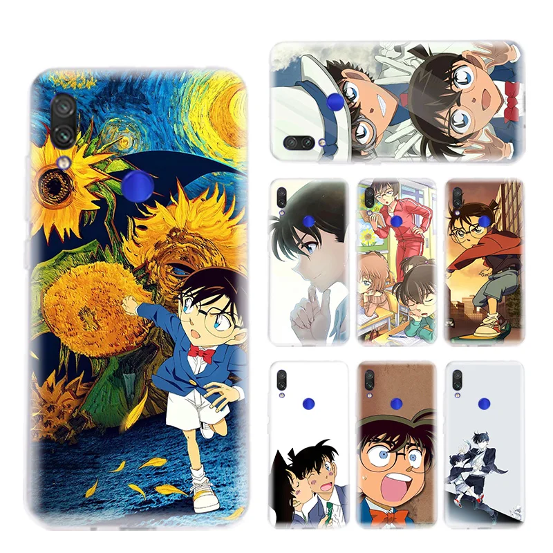 

Anime Detective Conan Phone Case for Xiaomi Redmi S2 Y3 Y2 Note 7 7S 6 5 Pro 4 4X Mi F1 9 8 A2 Lite Pattern Cover Capa Coque