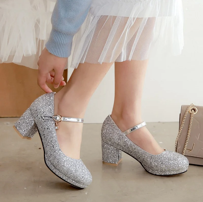 ORCHA LISA/свадебные туфли с острым носком; коллекция года; женские туфли-лодочки; блестящие стразы; ремешок на щиколотке; квадратный каблук; модельные туфли для вечеринки; цвет золотой, серебряный