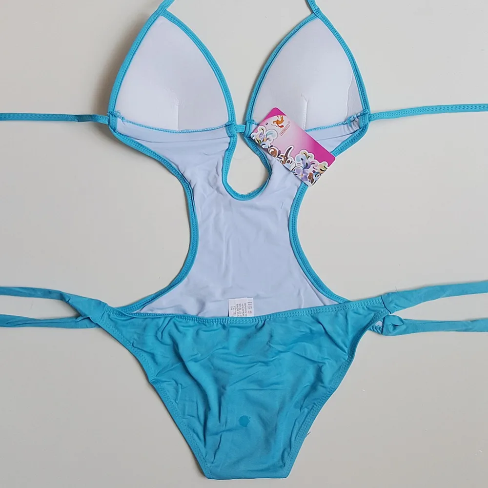 Whole Swimsuits Sexy One Piece Swimsuit Solid Women Swimwear Bikini Thong Monokini Push Up Paded Biquini Bathing Suit  (27)