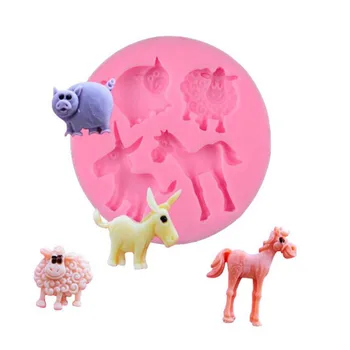 

Sheep cute pony was moving bakeware fondant cake mold silicone mold chocolate cake decorated DIY jelly pudding mousse ring mold