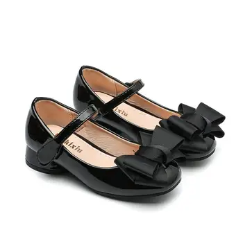 

Children's leather shoes 2019 spring autumn new children's princess cande single shoes bow student performance high-heeled shoes