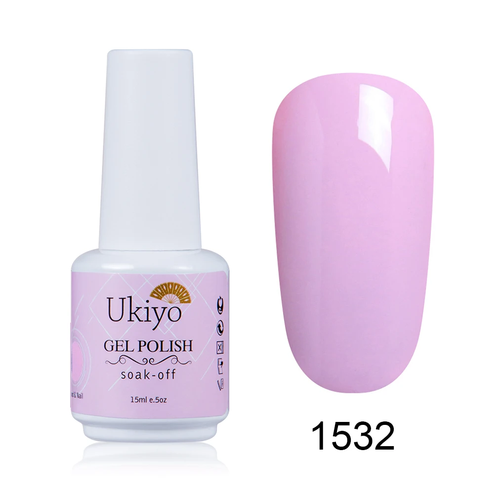 Ukiyo 15 мл гель лак Vernis полуперманентный УФ-гель для ногтей эмаль гель для ногтей геллак замачиваемый блеск лак для ногтей - Цвет: 1532