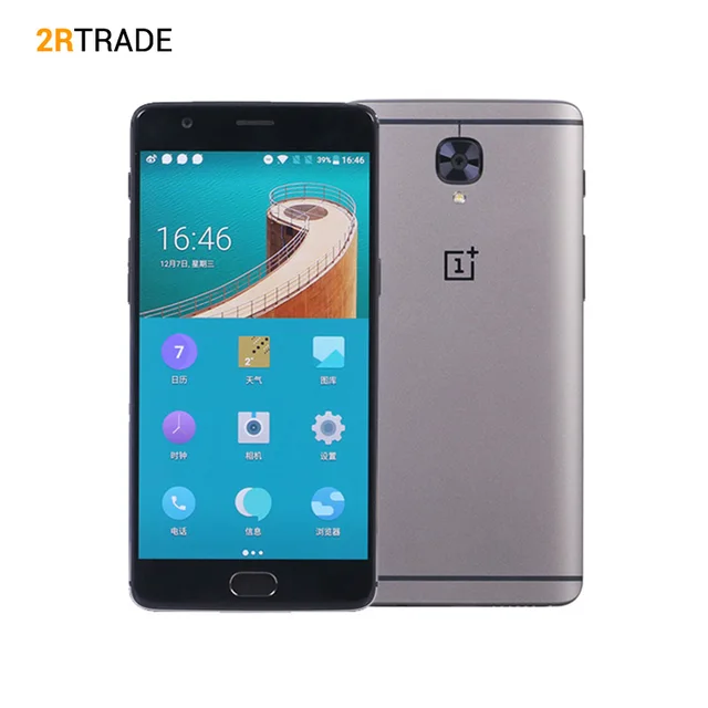 Оригинал Oneplus 3 T Android 7.0 Мобильный Телефон 6 ГБ RAM 64 ГБ ROM FDD LTE 5.5 "16MP 3400 мАч Quad Core Snapdragon 821 NFC Отпечатков Пальцев