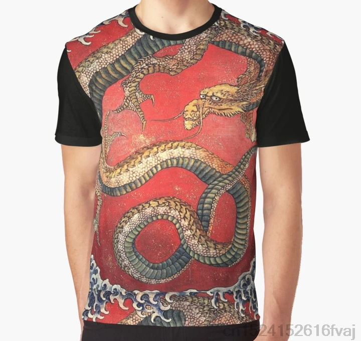

All Over Print Women T Shirt Men Funny tshirt Hokusai DRAGON Katsushika Hokusai Japan Japanese Wood block print Graphic T-Shirt