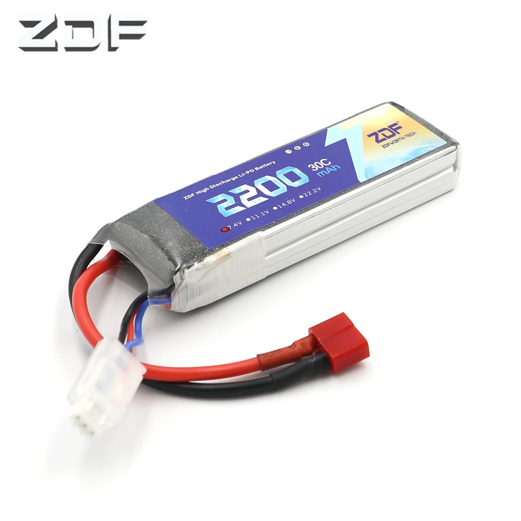 

ZDF RC Lipo Battery 2S 3S 4S 6S 7.4V 11.1v 14.8v 22.2v 2200mAh 30C 60C AKKU Bateria For RC Model Car Airplane