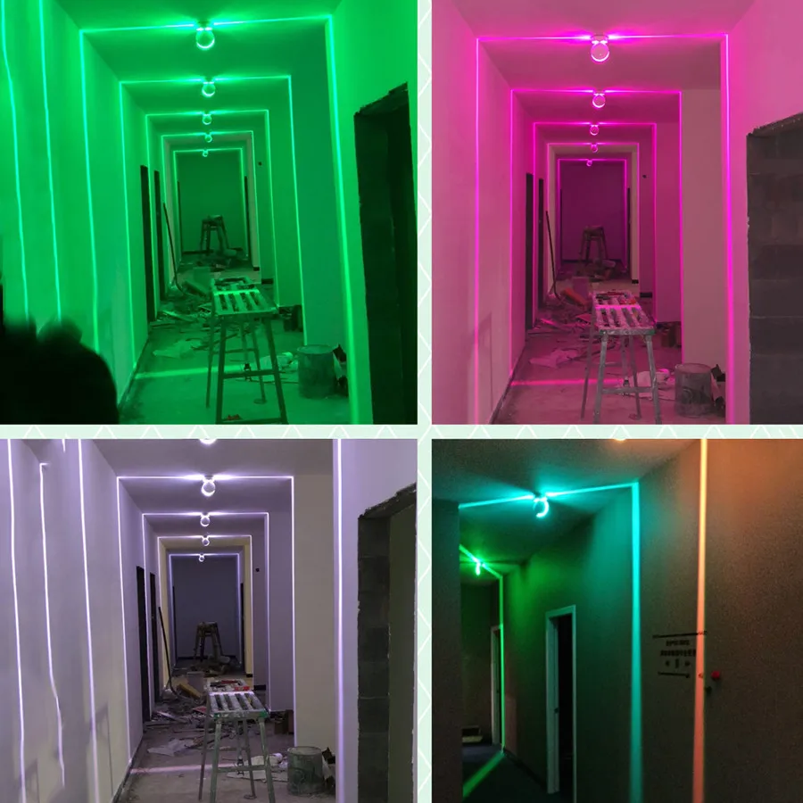 Thrisdar 10 Вт RGB Led оконная дверная рама настенный светильник с дистанционным управлением для отеля KTV Ресторан Точечный светильник для коридора луч лайнер настенный светильник