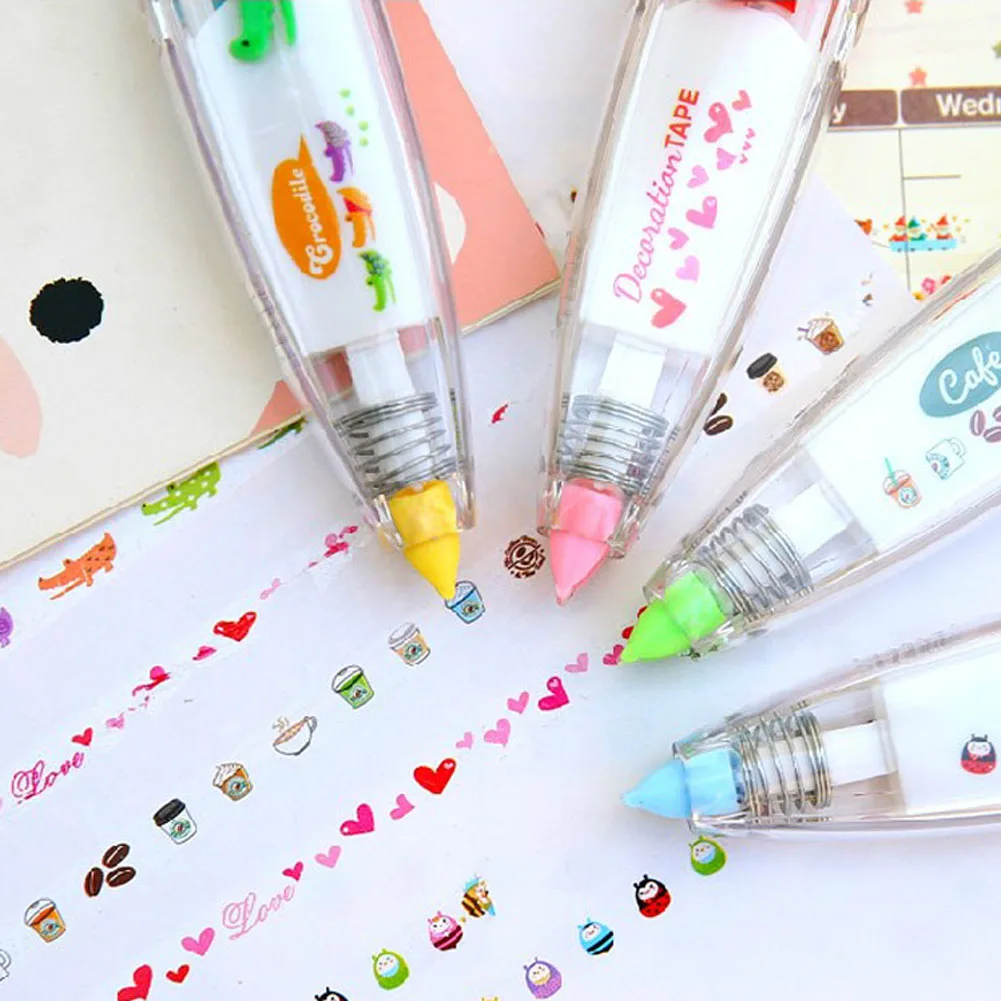 

1pcs Korea Stationery Cute Push Type Modified With Lovely Lace Tape Correction Tape School Stationery Decoration