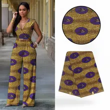 6 ярдов/партия Модный золотой фон батик воск фиолетовый Ласточка набивной узор Африканский воск ткань для цветков VH134-3