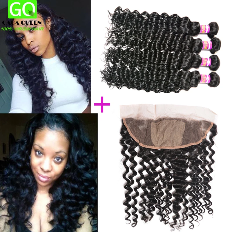 

Malaysian Virgin Hair With Closure Silk Base Closure With Bundles Deep Wave 13x4 Silk Base Frontal With Bundles