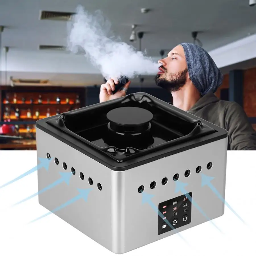 

White Multi-functional Operated Ceramic Negative ion Ashtray Air Purifier for PM2.5 Haze Secondhand Smoke Formaldehyde USB