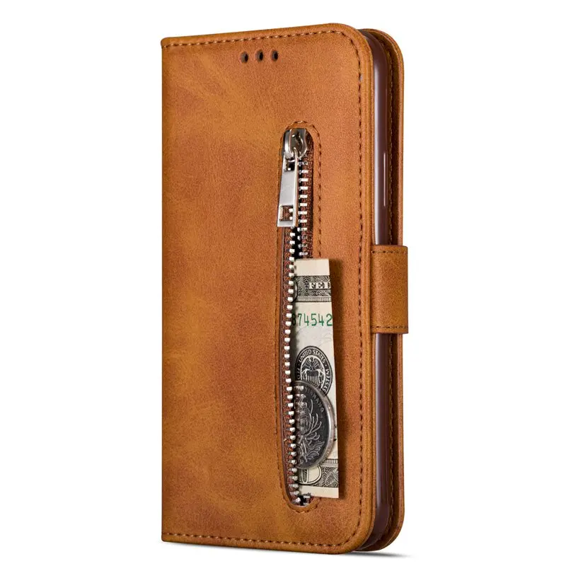 Flip Leather Wallet Case Cover Imitation Cowhide Zipper Card Slot For iPhone 13 12 11 Pro Max XR XS MAX X 6 6S 7 8 Plus SE2020 11 phone case