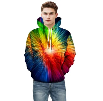 

3D digital printed hooded hoodie for men and women can wear high quality