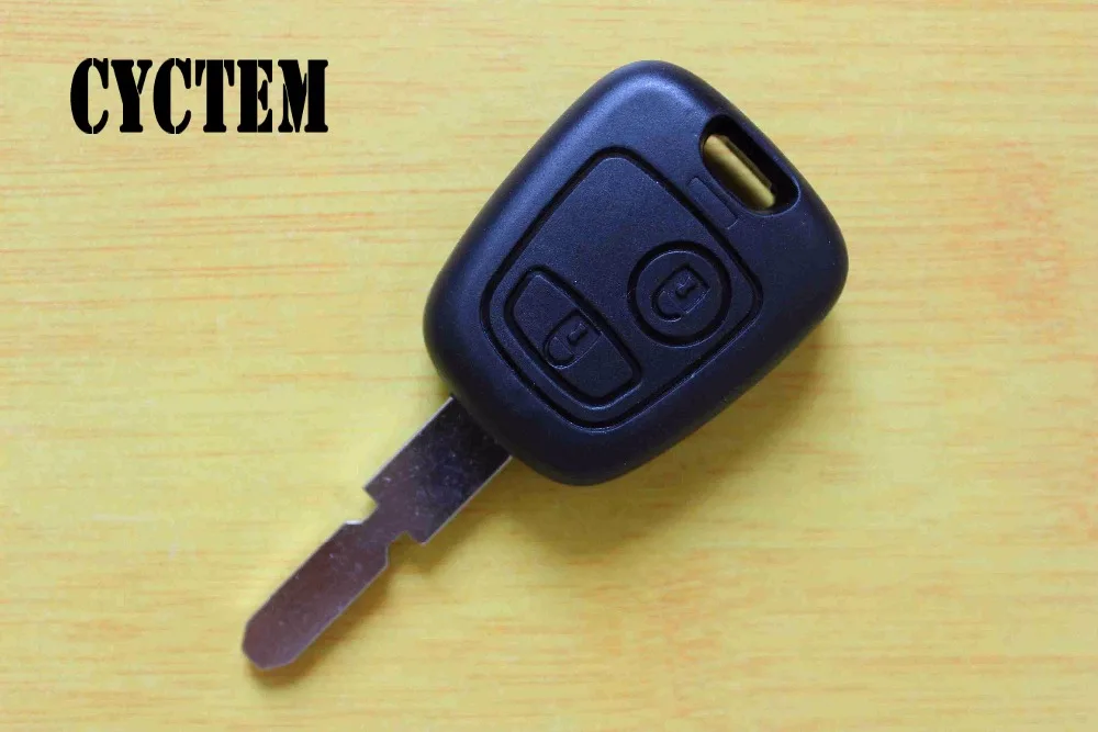

CYCTEM 2 Buttons Flip Key Shell Car Keyless Entry Fob Case Blank Cover Replacement Fit For Peugeot 406