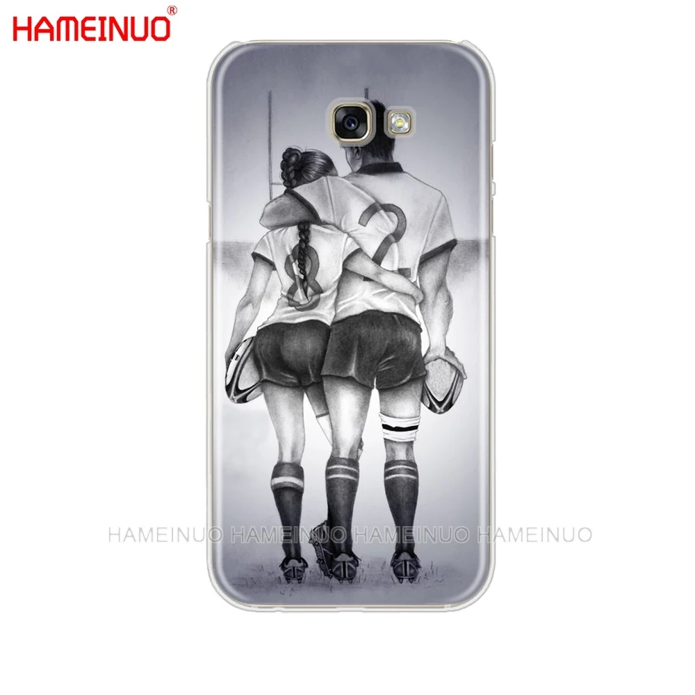 HAMEINUO الرجبي الكرة الرياضة الهاتف الخليوي حالة غطاء لسامسونج غالاكسي A3 A310 A5 A510 A7 A8 A9 2016 2017 2018