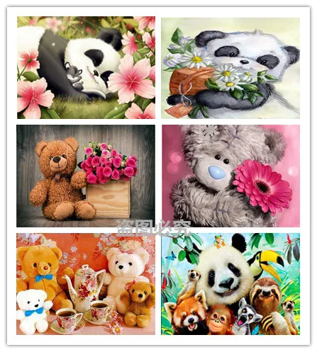 

Diamond Embroidery panda christmas decoration DIY 5d Diamond Painting Beads Embroidery Coloring By Numbers Mosaic Drawings