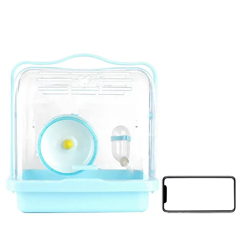 Hamster Cage Small Pet Small Animal Take Hamster Ornamental Cage Cute Portable Cage Pet Nest Crystal Small Animal Habitat
