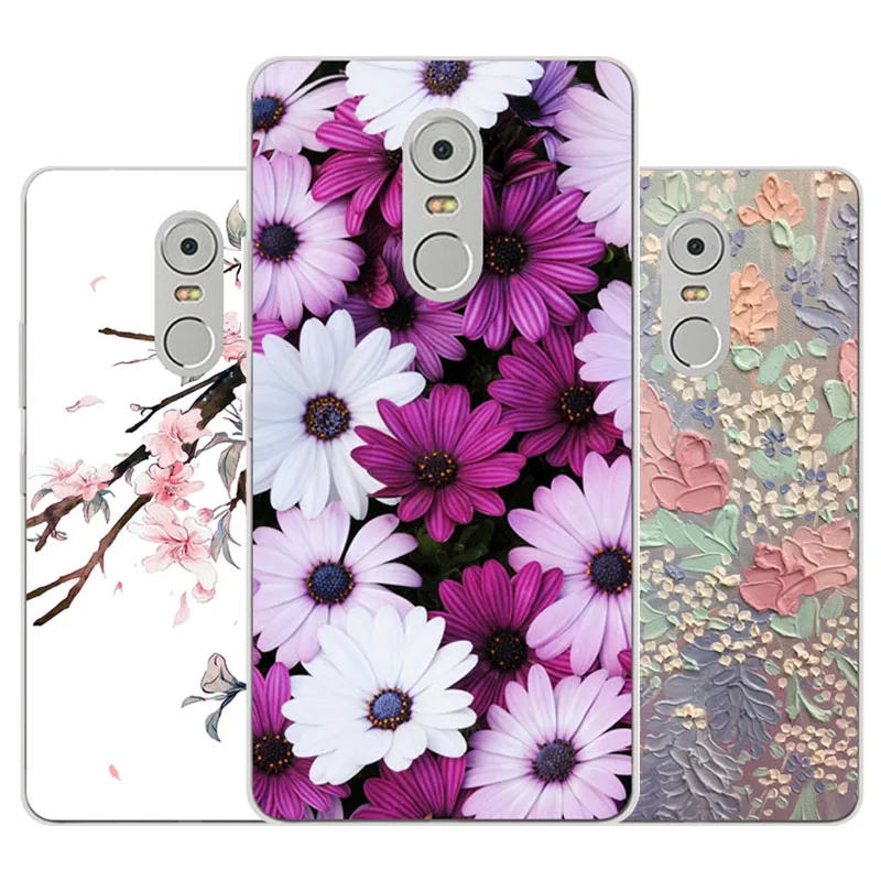 

lenovo k6 note Case,Silicon Precious flower Painting Soft TPU Back Cover for lenovo k6 note protect Phone cases