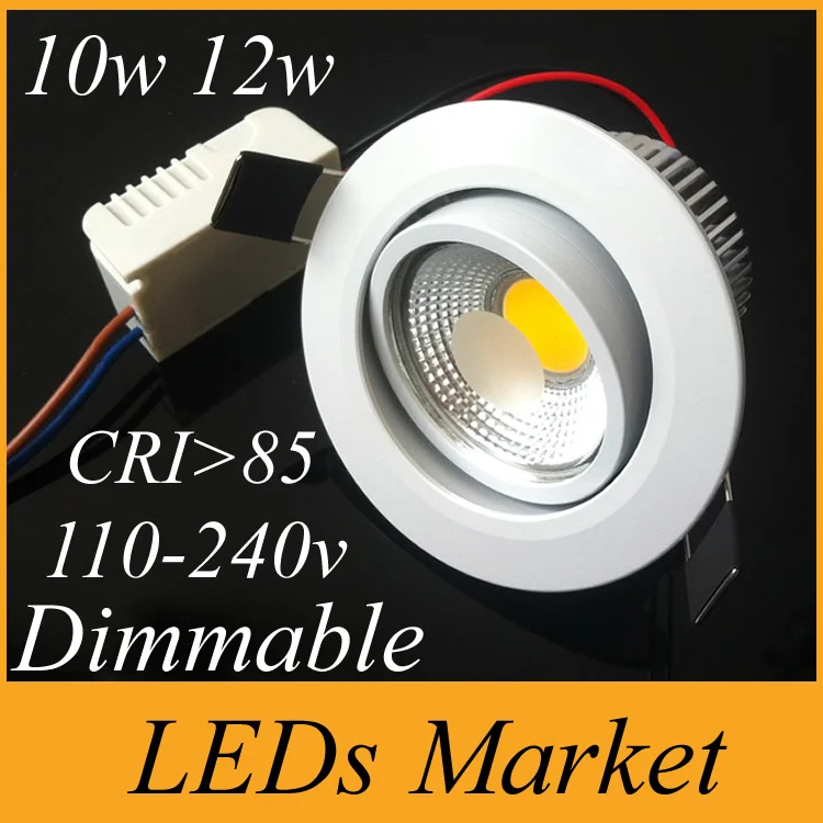 

Hot Sale Cree Cob Led Ceiling Downlight Recessed 10w 12w Dimmable Led Spot Light Lamp For indoor decoration Warm White 110-240v