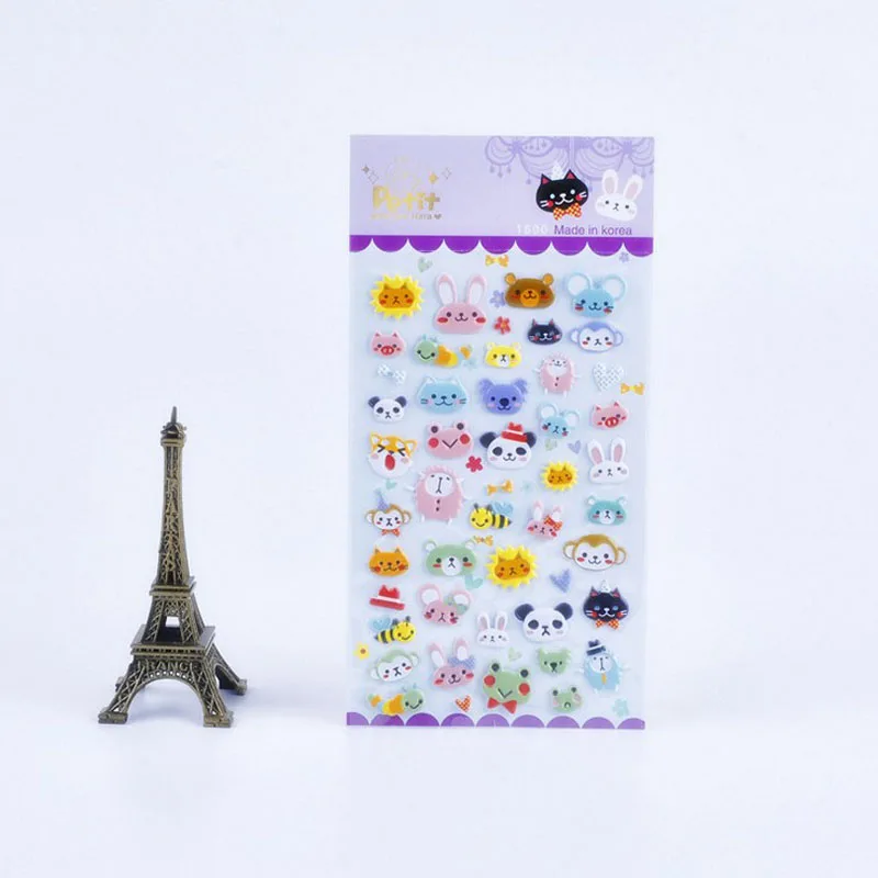 

Cute Animal Kingdom perspective bubble stickers diary decorative stickersDecor For Notebook Scrapbook Card Papers