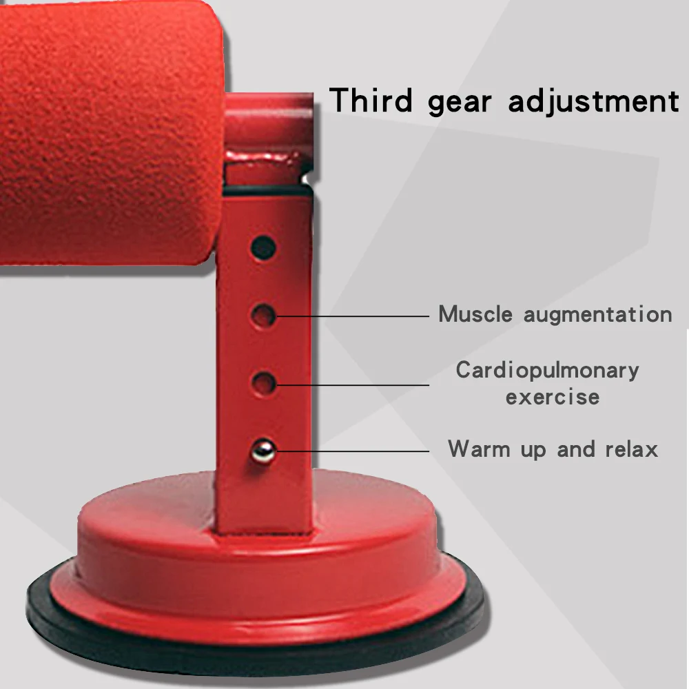Sit Up Bars Abdominal Core Workout Strength Training Adjustable Assistant Equipment Stand Self-Suction for Gym Home Fitness 
