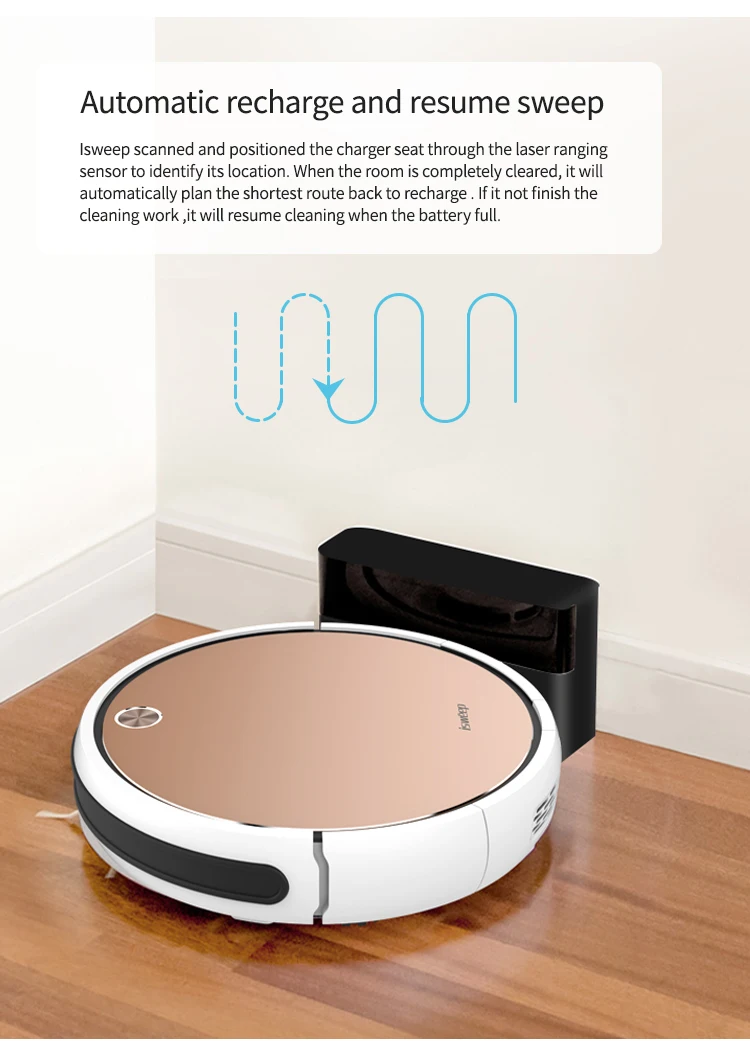 Isweep x3 Wet And Dry Robot Vacuum Cleaner Controle App 1800 pa Casa Varredor Auto Recarga Plug ue Versão em Inglês Presente 2 Escova 10 Isweep x3 robô aspirador de pó controle