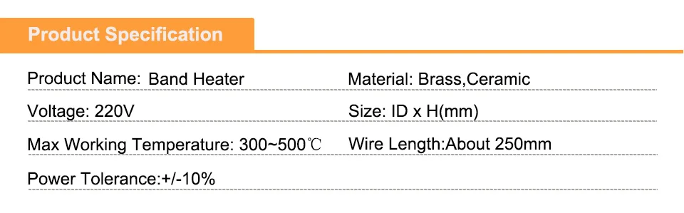 30x2 5 30x3 0 30x35mm, tensão de aquecimento 105w 130w 150w
