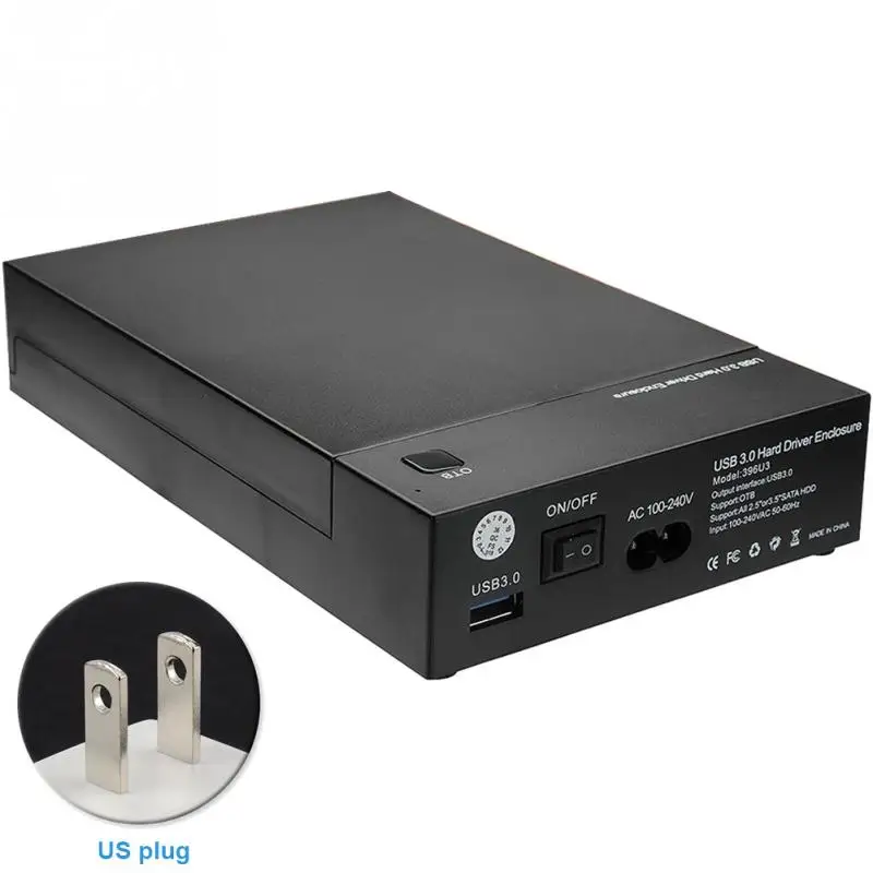 

USB 3.0 Hard Drive Case Support 8TB HDD Disk Enclosure External Box Tool-free HDD Disk 2.5'' 3.5'' SATA