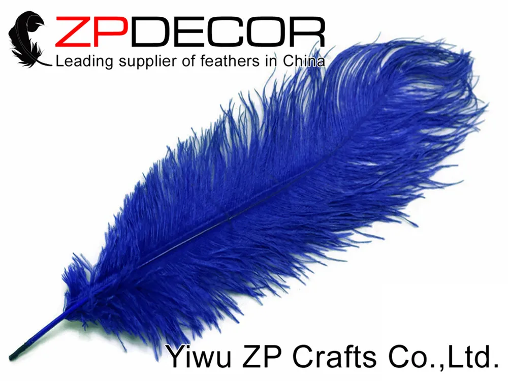 Blue Ostrich Wing Feathers, 1 2 lb - 9-13  ROYAL BLUE Ostrich Drab Wholesale Feathers (Bulk)3