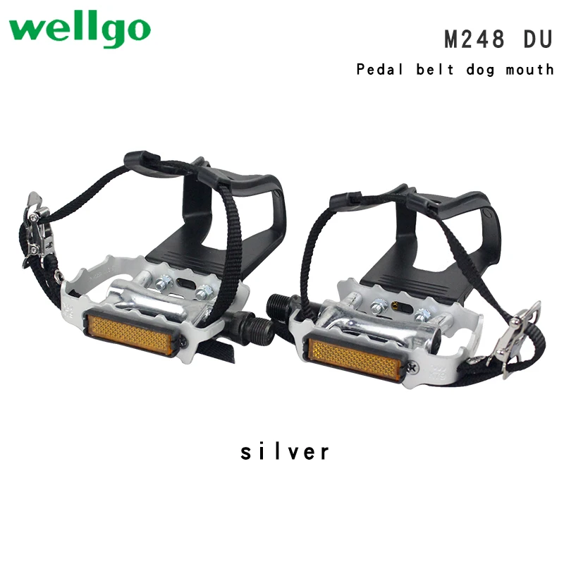 WELLGO M248DU MTB Bike Pedals Aluminum Alloy Peilin bearing Mountain Bicycle Pedal with dog's mouth Bicycle Parts