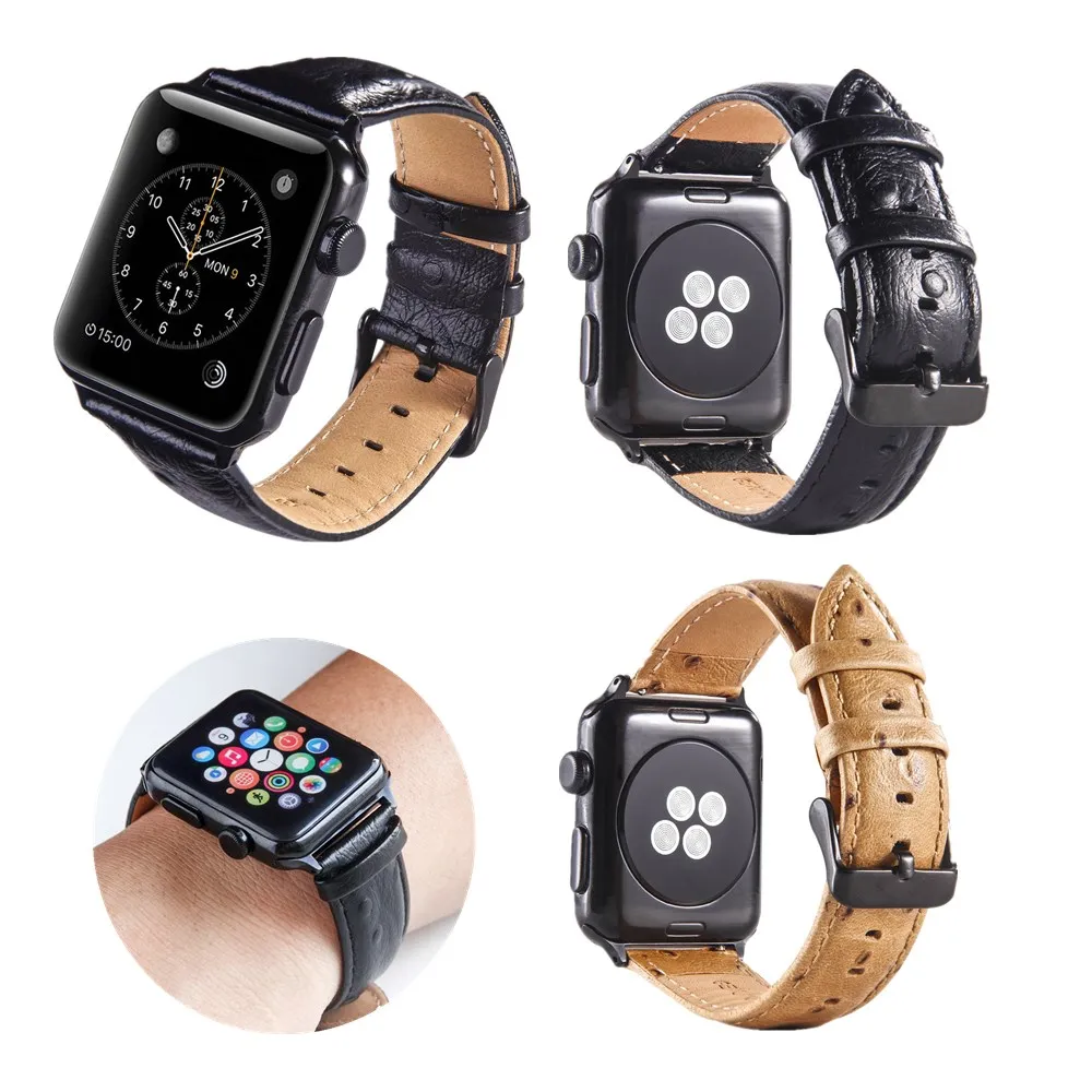 

Fashion Leather Buckle Band for Apple Watch Series 4/3/2/1 38 42MM Replacement Strap 40 44MM Watchbands for iWatch Edition