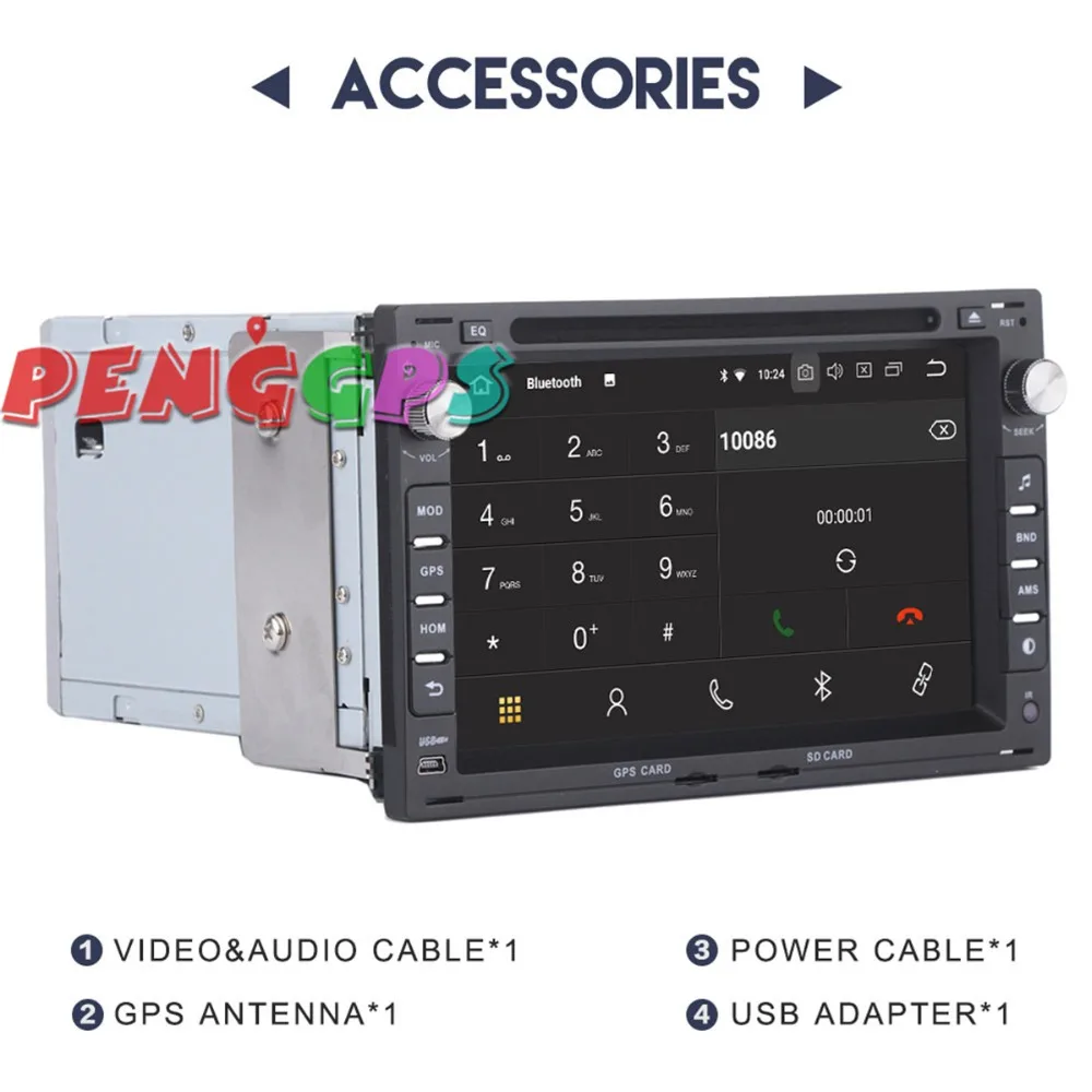 2 DIN Android 8 0 7 1 автомобилей Радио dvd плеер автомобиля для Volkswagen VW Jetta Polo Бора Гольф 4