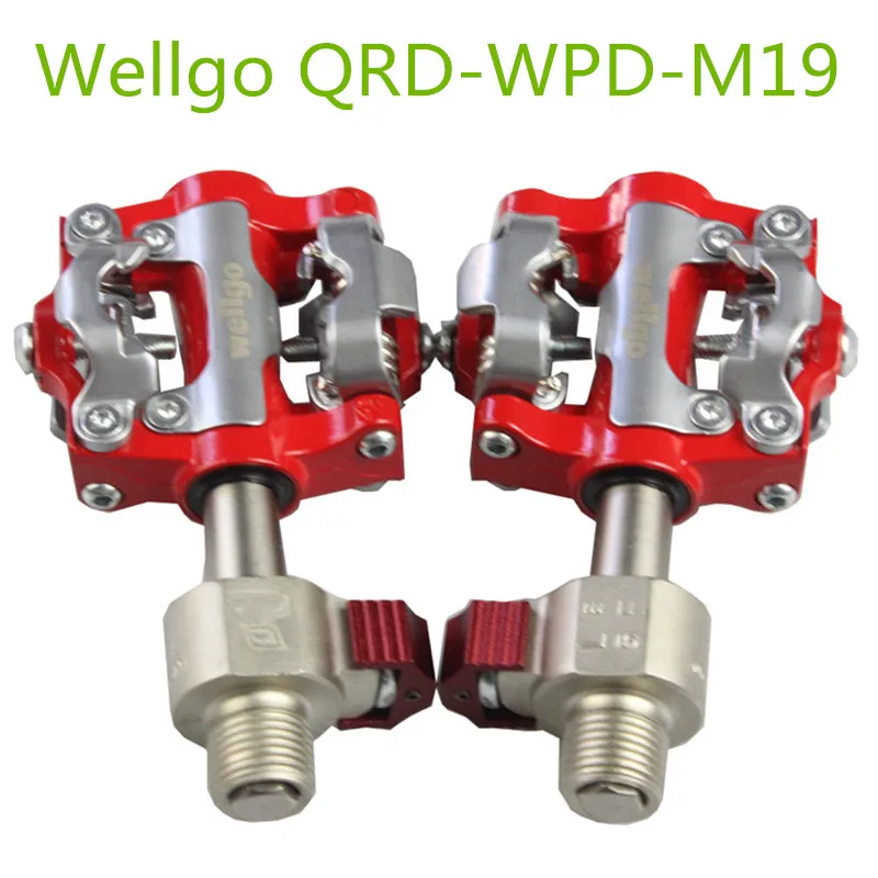 

Wellgo QRD-WPD-M19 Mountain Bike Pedals MTB Quick Release Pedal Aluminium Alloy 6061 CNC Self-locking pedals