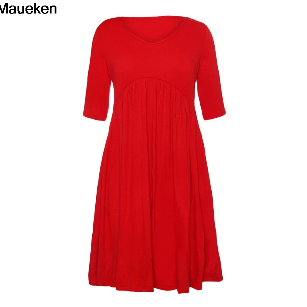 Robe red Côté Midi Stretch Ruché Femmes Mode Swing Casual Robes Longues yellow O Manches green Cou Drapé Poches Pull gray 4 blue Black 3 xwwqBa0f