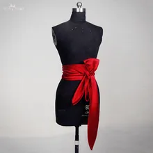 RSS12 красный атласный свадебный пояс