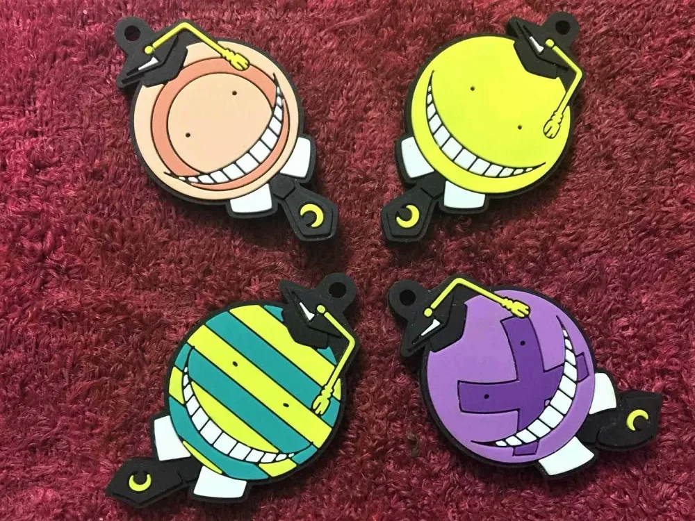 G306 2018 New arrival Original Japanese anime figure Assassination Classroom rubber Silicone sweet smell mobile phone charms keychain strap