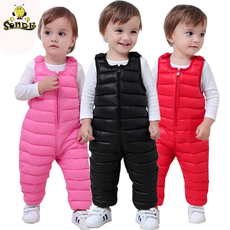  Children's pants for girls warm cotton leggings winter child pants kids waterproof pants boys trous