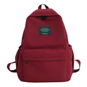 

Fashion Lady Student Canvas Shoulder Schoolbag Bag Tour Backpack Large Capacity Solid Waterproof Casual Mochila Feminina #LR2