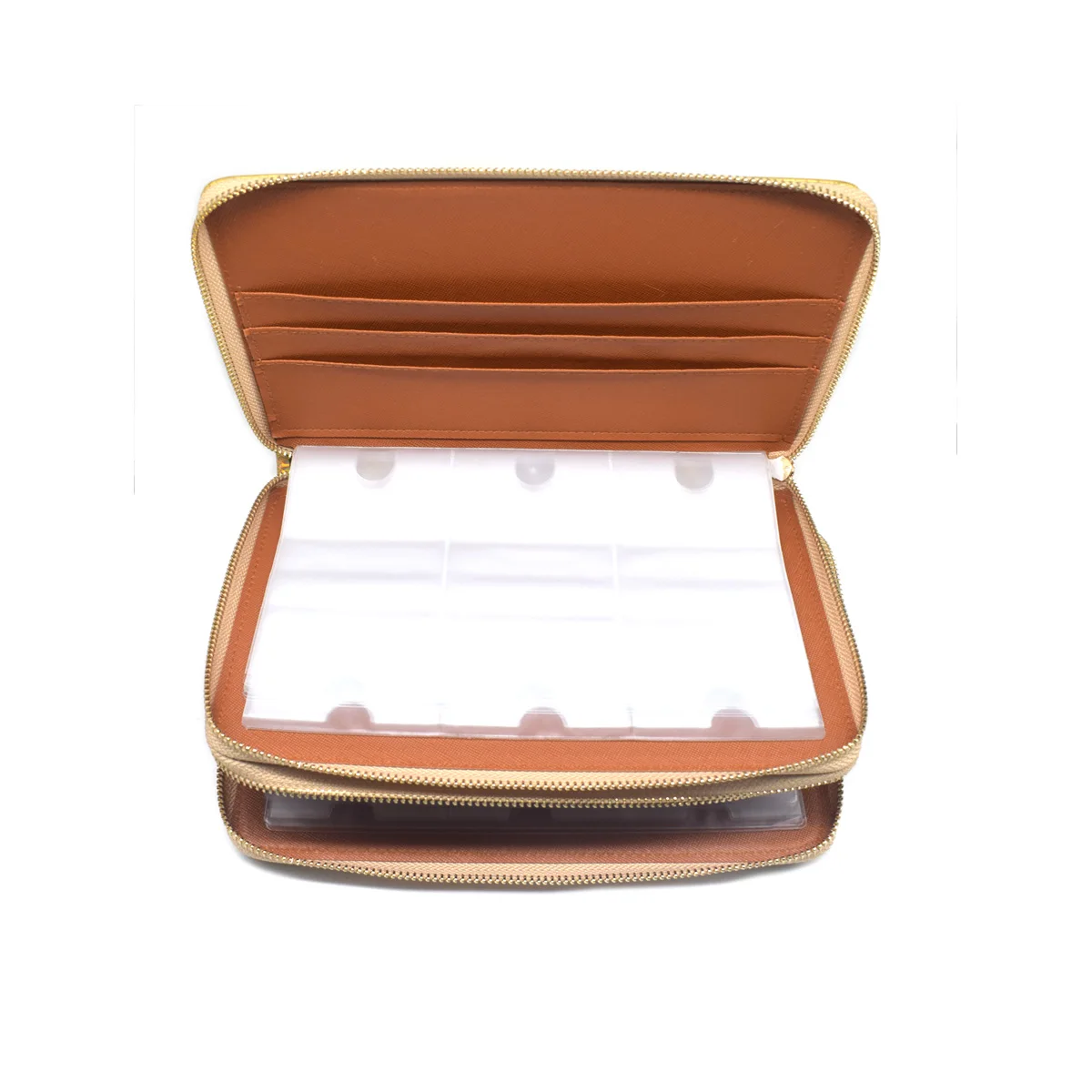 Kaufen 96 Slots Plus Größe Nagel kunst platte Halter Laser Regenbogen Nagel Stempel Polnischen Rechteck Doppel reißverschluss Vorlage Fall Taschen