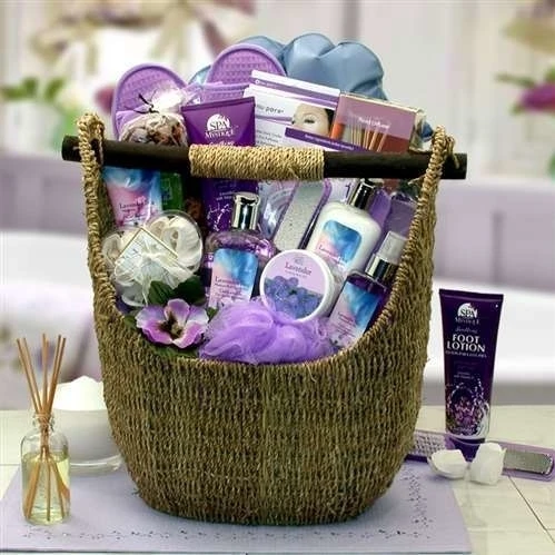 Gift Basket Drop Shipping 8413652 Lavender Sky Ultimate Bath and Body Gift Tote (1)
