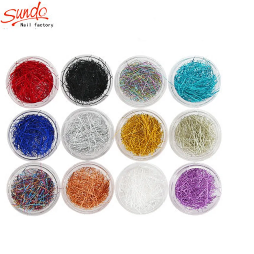 Japanese New Nail Gold and Silver Wire Glitter Thin Line Wild Color Mesh Fine Hair Phototherapy DIY Decoration | Красота и здоровье