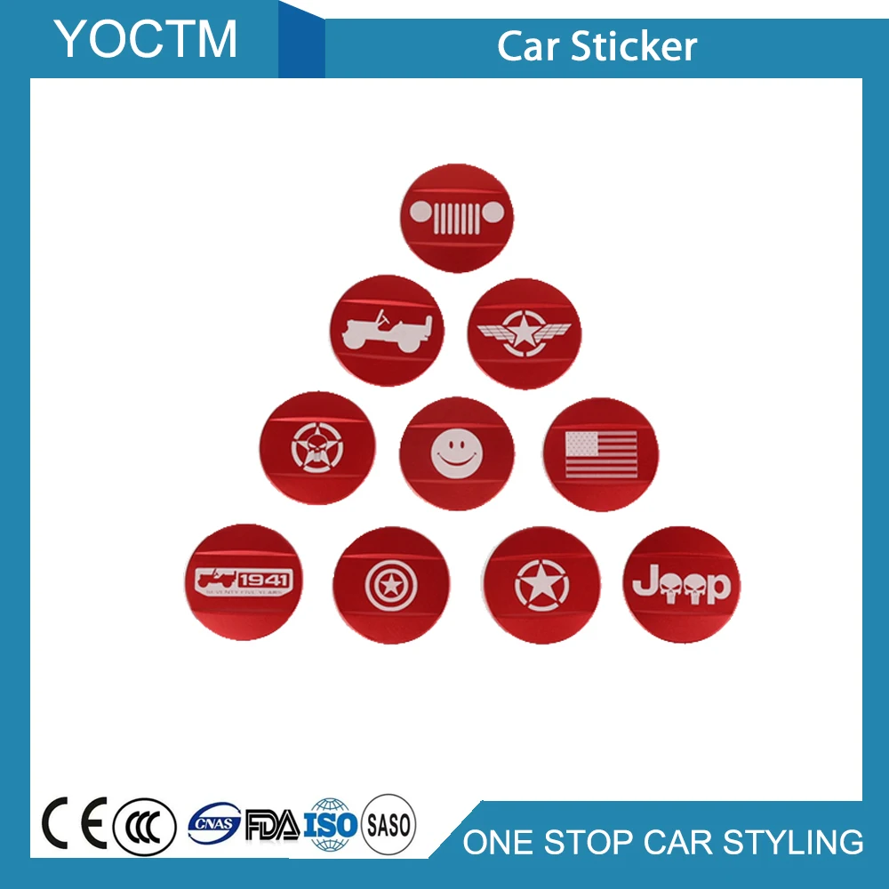 

1pcs Car Stickers for Jeep Wrangler/for Jeep JL Car Universal Aluminum Alloy Exterior Accessories Styling Decorative Stickers