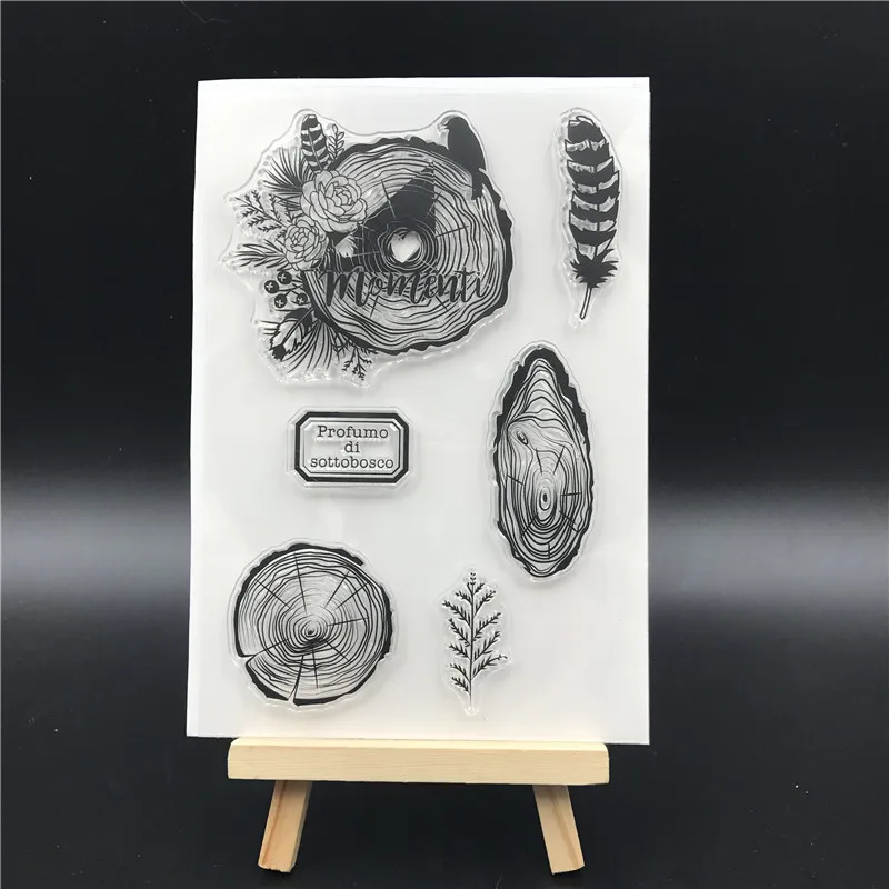

Wood grain Transparent Clear Silicone Stamps for DIY Scrapbooking/Card Making/Kids Christmas Fun Decoration Supplies A803