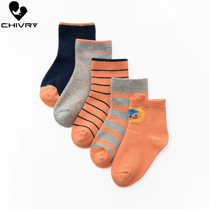 Детские носки Chivry 5 пар/лот для новорожденных весна осень детские 100% хлопок