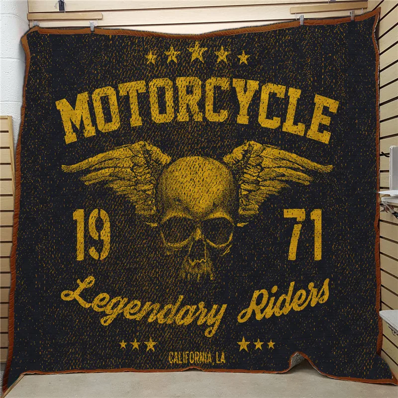 Quilt Blanket Skull Colchas Para Cama Summer Blanket Sewing Patchwork Quilt Edredon Verano Couvre Lit Matelassé Drop Shipping