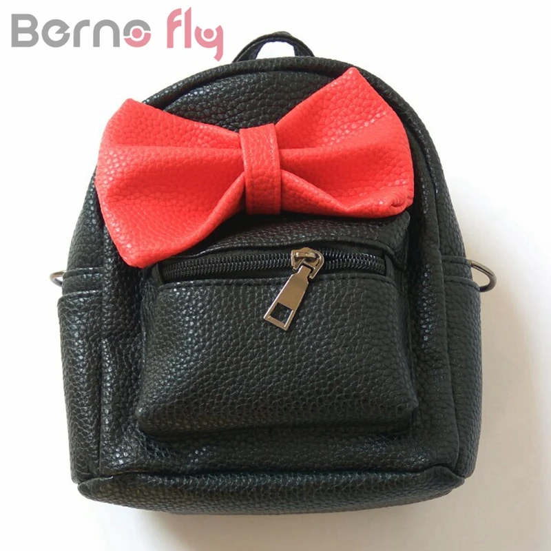 

The new spring and summer 2017 fashionable bow with three small Mickey cartoon Bag Shoulder Messenger Backpack