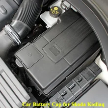 1 pz Auto ABS Coperchio della batteria Copertura Positivo Elettrodo Negativo Anodo, Catodo Protezione Della Copertura Della Protezione Accessori Auto per Skoda Kodiaq